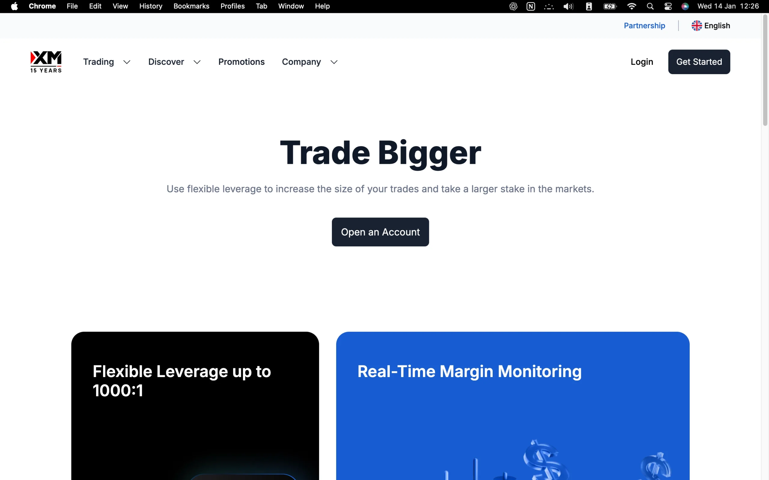 XM review image showing maximum leverage for each tradable instrument, including Forex, Indices, Cryptocurrencies, Commodities, Crude Oil, Stocks and Metals.
