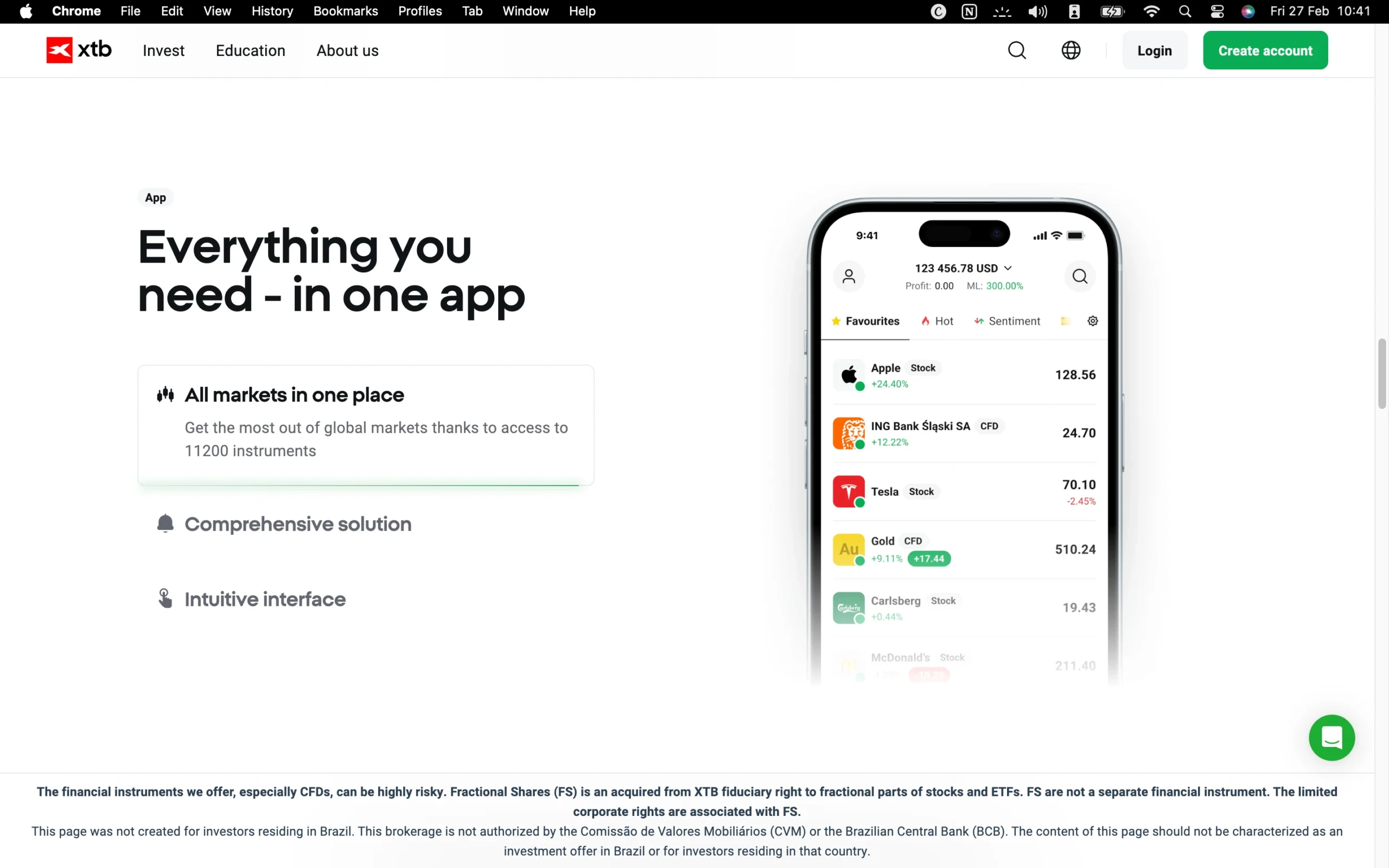 XTB review image showing the trading platforms available to clients, including xStation 5 and the XTB mobile app.