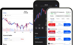 FxPro review image showing the FxPro Mobile App interface for trading on smartphones.