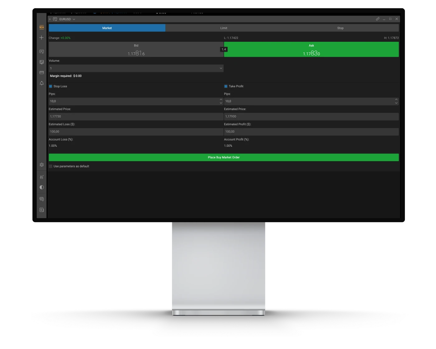 FxPro review image showing how to place orders and open trades on the FxPro Trading Platform.