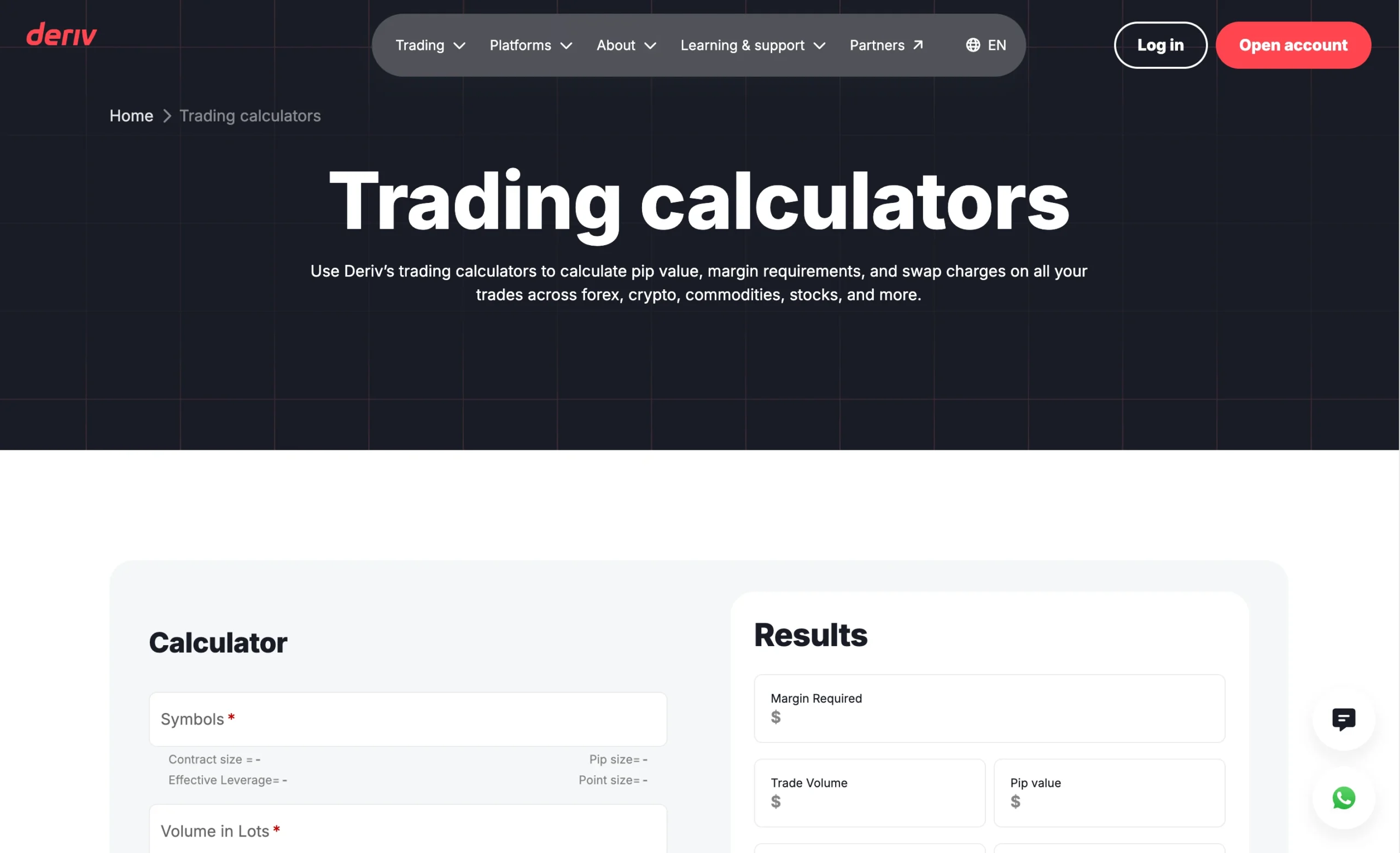 Deriv review image showing the market analysis page with news, forecasts and tools from trading professionals.