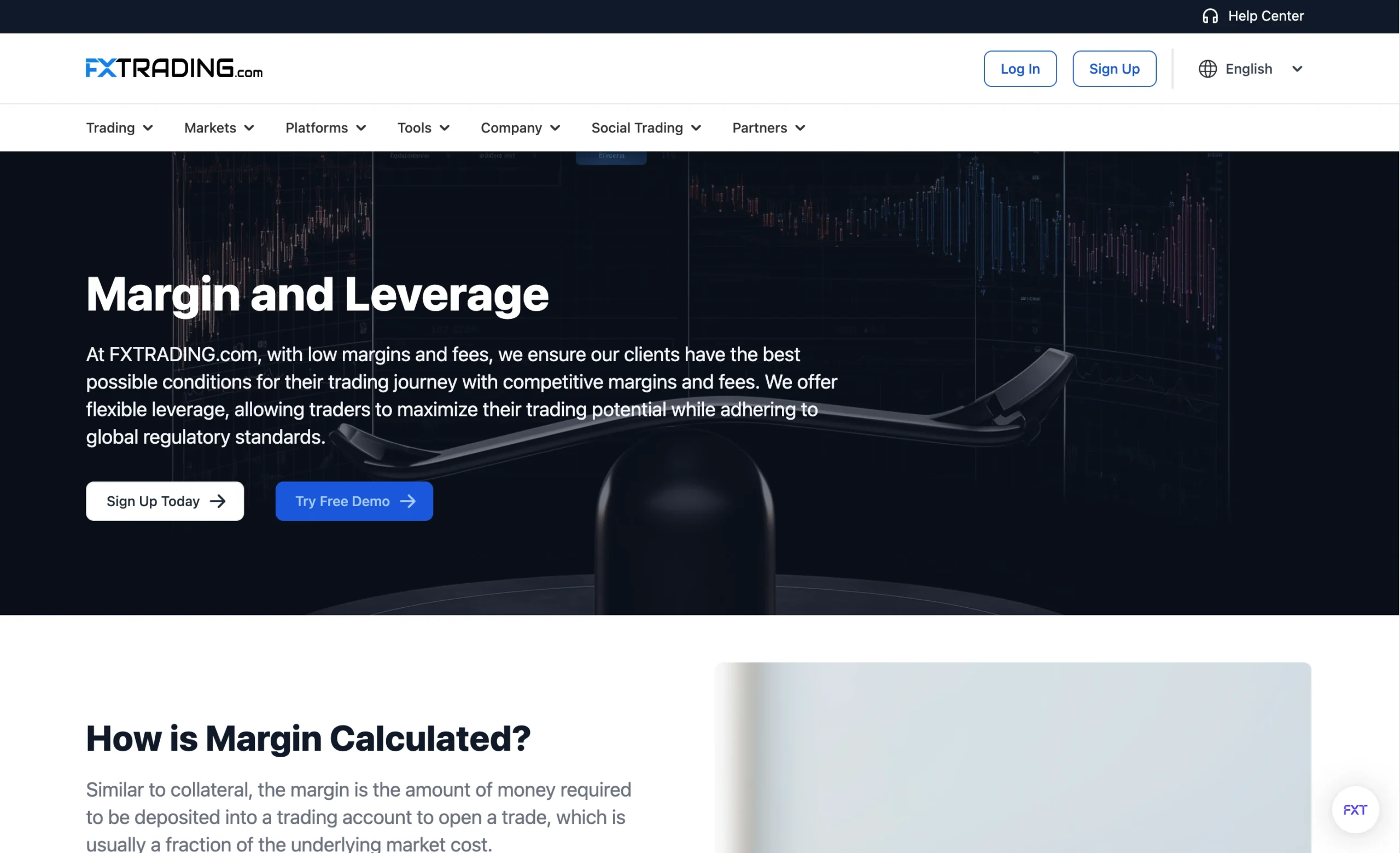 FXTRADING.com review image showing maximum leverage for each tradable instrument, including Forex, Indices, Metals, Stocks, Crypto and Energies.