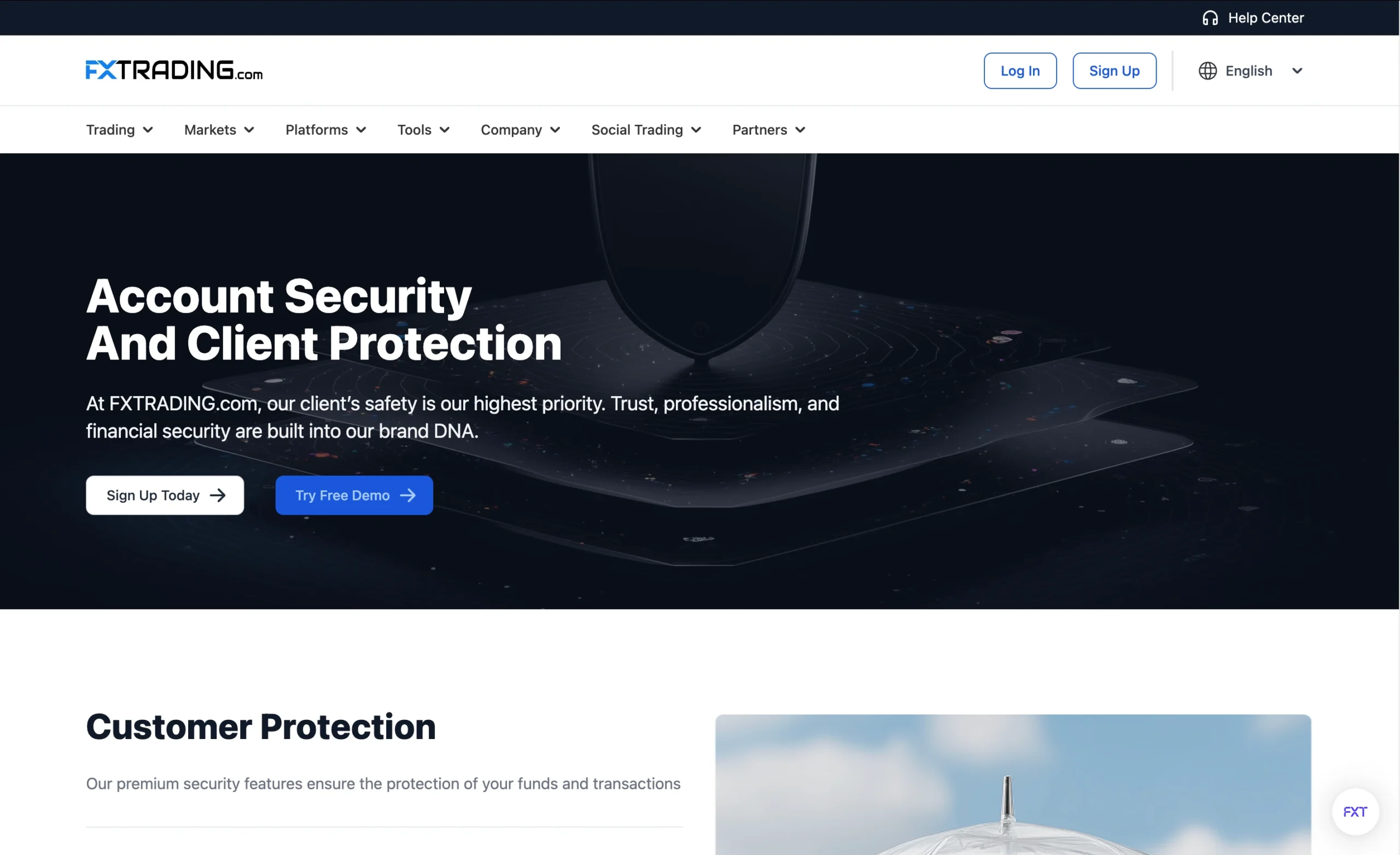 FXTRADING.com regulation page showing office addresses, regulators, license numbers, and client money protection details for jurisdictions including ASIC and VFSC.