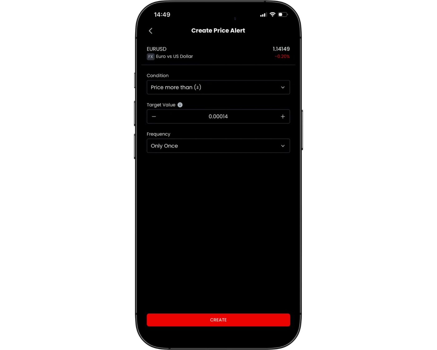 Hantec Markets Review image showing the Hantec Markets mobile app settings page, including account, chart, and notification settings.