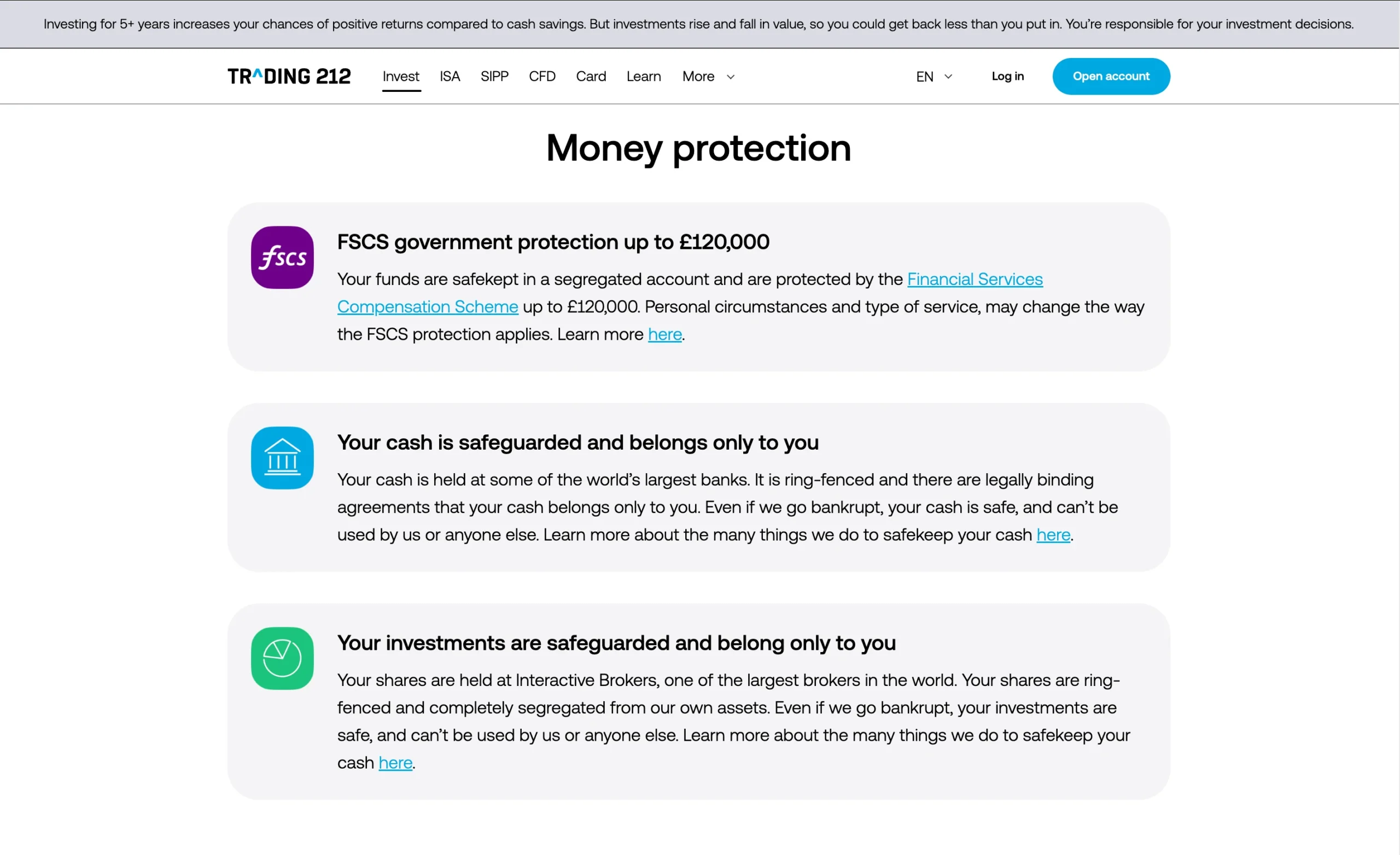 Trading 212 regulation page showing office addresses, regulators, license numbers, and client money protection details for jurisdictions including CySEC, FCA, FSC, BaFin, ASIC.